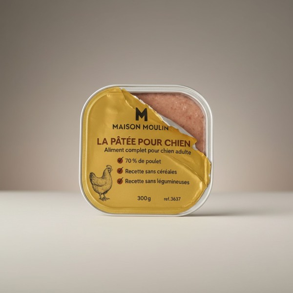 Pâtée pour chien au poulet – Aliment complet et savoureux