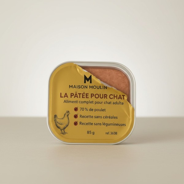 Pâtée pour chat au poulet MAISON MOULIN