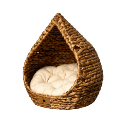 Panier Eau pour chat en jacinthe d'eau naturelle - Confortable et Chic